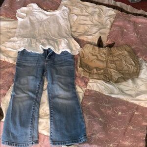 Baby gap jeans and shirt with crazy 8 shorts as 2